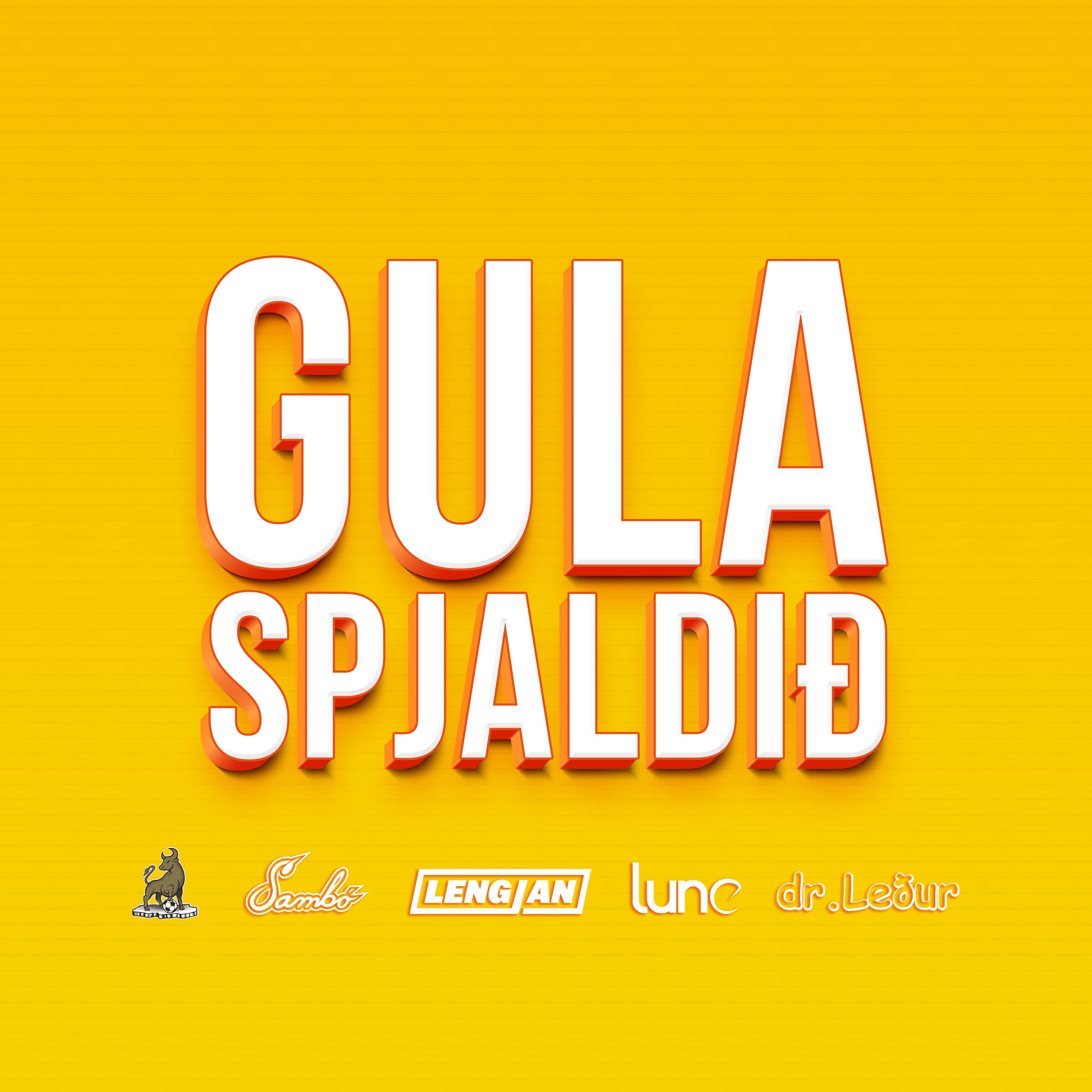 Forsíðumynd fyrir hlaðvarpið Gula Spjaldið